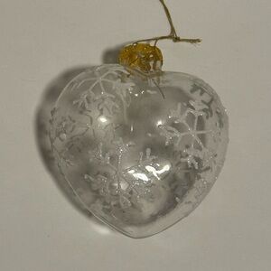 Vintage Glass Ornaments with Snowflake Design
